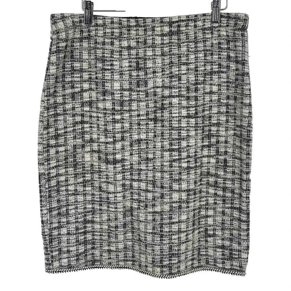 Max Studio Womens Skirt Tweed Size L Classic Business Corpcore Office Siren - Picture 1 of 10